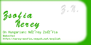 zsofia nerey business card